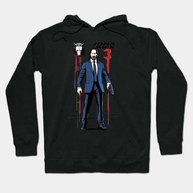 john wick Hoodie by Buff Geeks Art